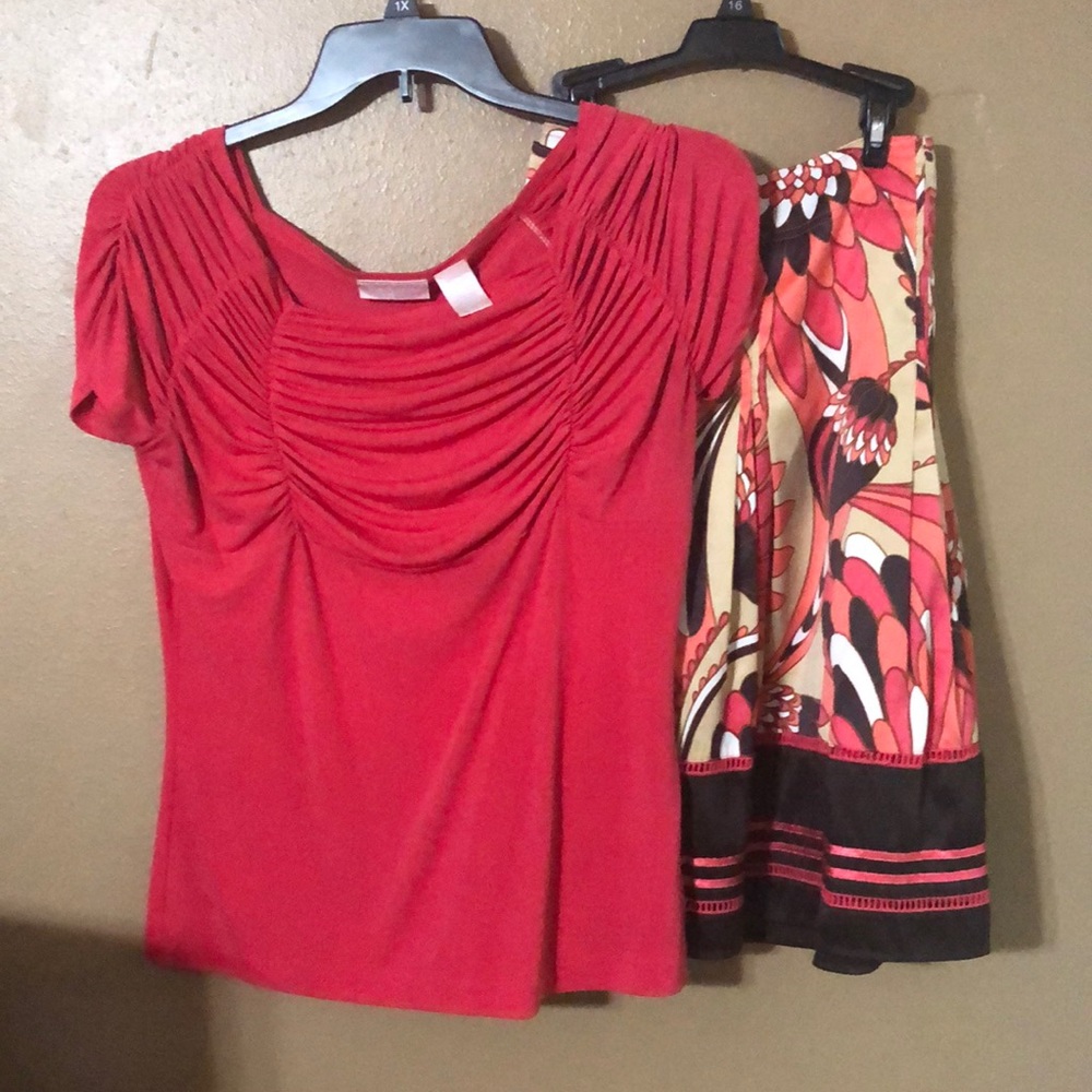 Blouse and skirt